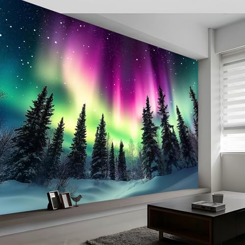 Vlies Fototapete 3D Effekt 200 x 140 cm Wandbild Schlafzimmer Wohnzimmer Wand Dekoration Natur Nordlichter Motivtapeten Poster tapete Bunt Fototapete für Kinderzimmer Büro Vlies Fototapete 3D Effekt 200 x 140 cm Wandbild Schlafzimmer Wohnzimmer Wand Dekoration Natur Nordlichter Motivtapeten Poster tapete Bunt Fototapete für Kinderzimmer Büro von Generic