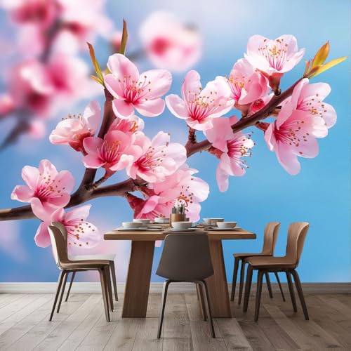 Vlies Fototapete Bunt Wandtapete 400 x 280 cm, Nahaufnahme Blumen Kirschblüten, Hochwertige Qualität Moderne Wanddekoration für Wohnzimmer & Schlafzimmer Vlies Fototapete Bunt Wandtapete 400 x 280 cm, Nahaufnahme Blumen Kirschblüten, Hochwertige Qualität Moderne Wanddekoration für Wohnzimmer & Schlafzimmer von Generic