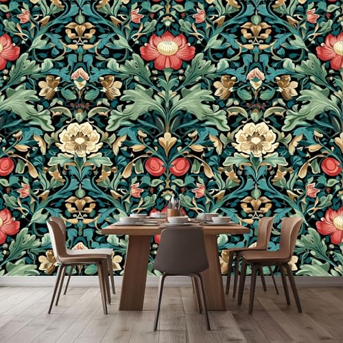 Vlies Fototapete Bunt Wandtapete 400 x 280 cm, William Morris Blätter Blumen, Hochwertige Qualität Moderne Wanddekoration für Wohnzimmer & Schlafzimmer Vlies Fototapete Bunt Wandtapete 400 x 280 cm, William Morris Blätter Blumen, Hochwertige Qualität Moderne Wanddekoration für Wohnzimmer & Schlafzimmer von Generic