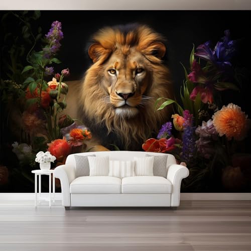 Vlies Fototapete Fantasie Orange Löwe Blumen 3D Effekt 400 X 280 Cm - Foto Tapete Moderne Vliestapete Xxl Wandtapete Motivtapeten Dekoration Für Wohnzimmer Schlafzimmer Vlies Fototapete Fantasie Orange Löwe Blumen 3D Effekt 400 X 280 Cm - Foto Tapete Moderne Vliestapete Xxl Wandtapete Motivtapeten Dekoration Für Wohnzimmer Schlafzimmer von Generic