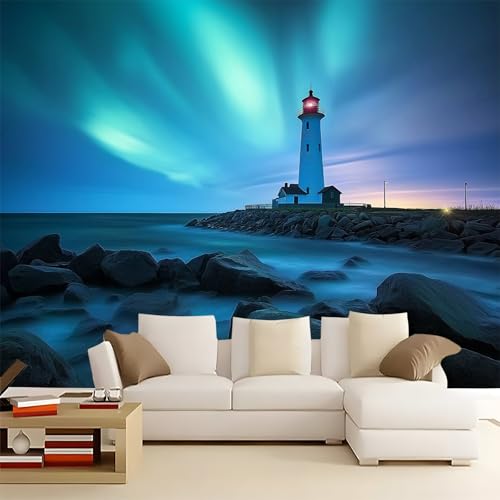 Vlies Fototapete Natur Leuchtturm Bei Nacht Wandbilder tapete 300 x 210 cm Art Fototapete Blau 3d Effekt tapeten für Wohnzimmer Schlafzimmer Büro Küche Kinderzimmer Wandtapete Vlies Fototapete Natur Leuchtturm Bei Nacht Wandbilder tapete 300 x 210 cm Art Fototapete Blau 3d Effekt tapeten für Wohnzimmer Schlafzimmer Büro Küche Kinderzimmer Wandtapete von Generic