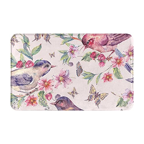 Vögel Auf Ästen Schmutzfangmatte Waschbar Eingangsmatte Schmutz Widerstehen Badvorleger Für Wohnzimmer Außen Schlafzimmer 40X60Cm von Generic