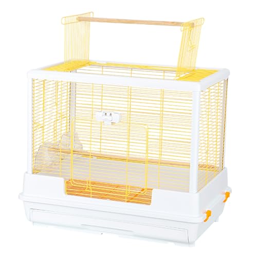 Vogelkäfig, Vogelkäfig Groß, mit Offenem Dachfenster, Fahrgestell Erhöht, for Sittiche, Unzertrennliche, Nymphensittiche, Finken(Orange) von Generic