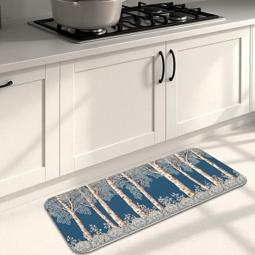 Von der Natur inspirierte Küchenmatten für den Boden, elegantes Baummuster, weiche Matten, gepolstert, bequem, rutschfest, waschbar, Dekor-Teppiche für Küchenspüle, Waschküche, Badezimmer, 40,6 x Von der Natur inspirierte Küchenmatten für den Boden, elegantes Baummuster, weiche Matten, gepolstert, bequem, rutschfest, waschbar, Dekor-Teppiche für Küchenspüle, Waschküche, Badezimmer, 40,6 x von Generic