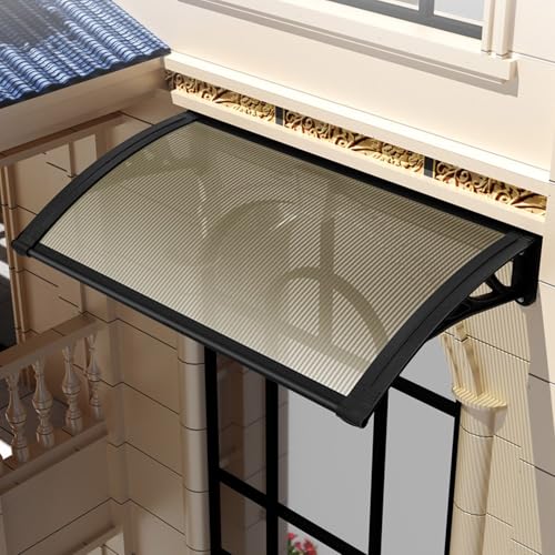 Vordach for Haustür mit PVC-Halterung, Regen- Und Sonnenschutz Gewölbte Balkonüberdachung for Veranden, Fenster Vordach for Haustür mit PVC-Halterung, Regen- Und Sonnenschutz Gewölbte Balkonüberdachung for Veranden, Fenster von Generic
