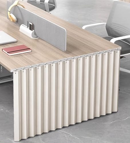 Vorhang für Unter Den Schreibtisch Regal Akkordeon-Stil Vorhang küchenschrank Sichtschutz Tischröcke für Office Klassenzimmer Arbeitsplatz Blickdichte Strapazierfähiger von Generic