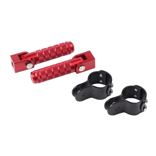 Vorne Fußstütze Fuß Peg Motorrad Klapp Fuß Rest Pedal Crash Bars Schellen Für VOGE Valico 900 DSX DS900X 900 DSX DS 900 X(Red) von Generic