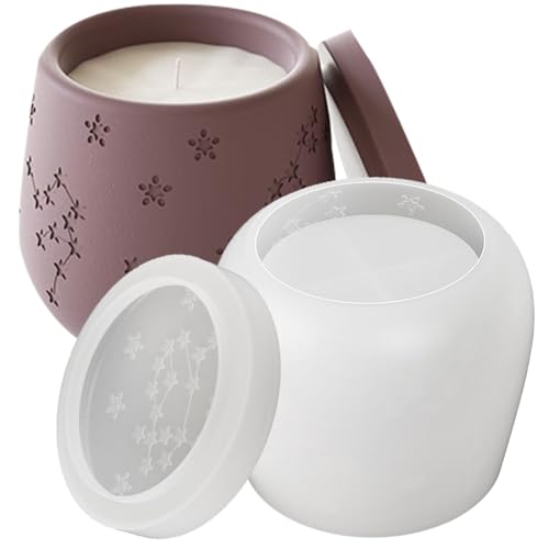Vorratsglas Silikonform - Gießen Silikonaufbewahrung Topfform | Fine Mold Design Casting Art Crafts zur Herstellung von Kerzenbecher, Puddingflasche und Vorratsdose von Generic