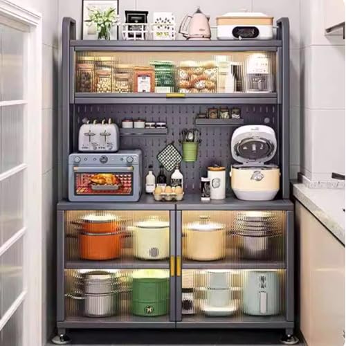 Vorratsschrank KüChe, 5-StöCkiges BäCkerregal, Mikrowellenschrank Mit Stauraum for Kaffeemaschine Und Brotbackmaschine Vorratsschrank KüChe, 5-StöCkiges BäCkerregal, Mikrowellenschrank Mit Stauraum for Kaffeemaschine Und Brotbackmaschine von Generic