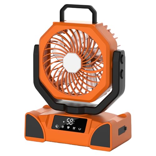 WANLiber 20000mAh batteriebetriebener Ventilator 5 Windgeschwindigkeiten Wiederaufladbarer Campingventilator mit LED-Laterne für Reisen Zelt Strand Picknick WANLiber 20000mAh batteriebetriebener Ventilator 5 Windgeschwindigkeiten Wiederaufladbarer Campingventilator mit LED-Laterne für Reisen Zelt Strand Picknick von Generic