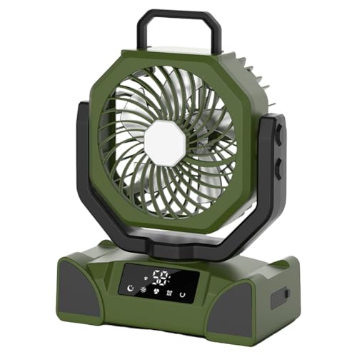 WANLiber 20000mAh batteriebetriebener Ventilator 5 Windgeschwindigkeiten Wiederaufladbarer Campingventilator mit LED-Laterne für Reisen Zelt Strand Picknick WANLiber 20000mAh batteriebetriebener Ventilator 5 Windgeschwindigkeiten Wiederaufladbarer Campingventilator mit LED-Laterne für Reisen Zelt Strand Picknick von Generic