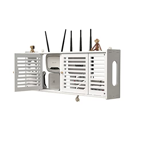 WLAN-Router-Box, WLAN-Router-Aufbewahrungsbox, Wandmontiertes WLAN-Router-Regal, WLAN-Box, WLAN-Rack, Internet-Box, Multimedia-Anschlussbox-Blockierbox (7 Größe von Generic