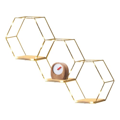 Waben Wandregale - Modernes Hexagon -Design mit Lichtern | Dekorative geometrische Wandregal für Schlafzimmer, Küche und Arbeitsbereich | Schwimmender Displayspeicher für stilvolle Heimorganisation Waben Wandregale - Modernes Hexagon -Design mit Lichtern | Dekorative geometrische Wandregal für Schlafzimmer, Küche und Arbeitsbereich | Schwimmender Displayspeicher für stilvolle Heimorganisation von Generic