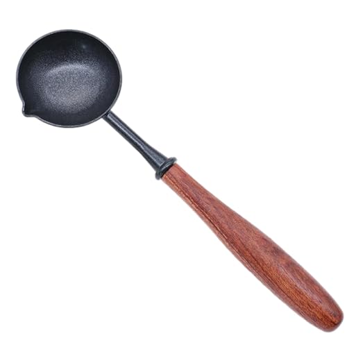 Wachsdichtung - Holzgriff Messingschmelzlöffel | Antihaft-Vintage-Wachslöffel für Wachsdichtung Stempel, Briefumschlag, Hochzeitseinladungen, Geschenkbox, Kunsthandwerk zum Abdichten von Wachsprojec Wachsdichtung - Holzgriff Messingschmelzlöffel | Antihaft-Vintage-Wachslöffel für Wachsdichtung Stempel, Briefumschlag, Hochzeitseinladungen, Geschenkbox, Kunsthandwerk zum Abdichten von Wachsprojec von Generic