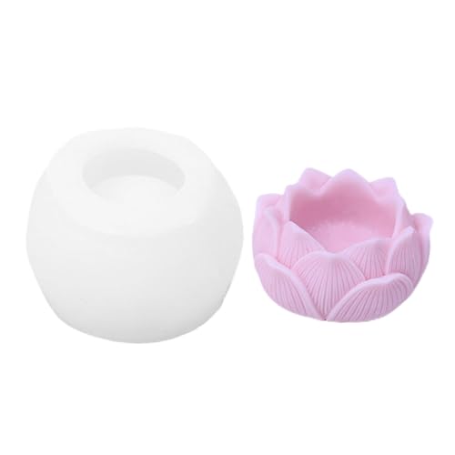 Wachsschmelzform aus Blumen-Epoxidharz, Silikonform mit Lotusblüte, nicht klebend, für Kerzen, Seifen und Bastelarbeiten aus Ton von Generic
