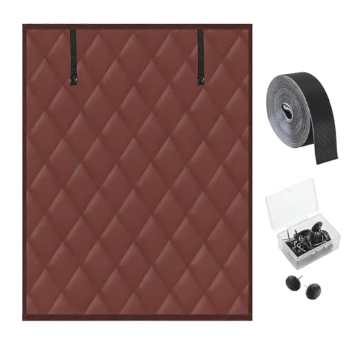 Wärmedämmungs-Fenstervorhang-Set, Winter-Fenster-Isolierung Vorhang-Set mit Aufrollbarem Design, 3-lagige Isolierung Winddicht Kältebeständig Warm Zu Halten(Dunkelbraun,130 * 60) von Generic