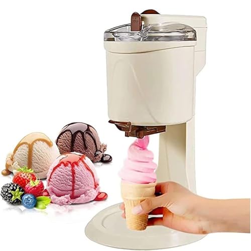 Waffeleisen Hörncheneisen Eiswaffeln Vollautomatischer Softeis-Eiswaffel-Maker – Kompaktes 1-Liter-Fassung für hausgemachte Leckereien und Café-Stil, einfache DIY-Fruchtaromen von Generic