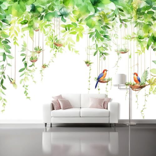 Wald Natur Vlies Fototapete 350 X 256 Cm Grün Reben Vogel - 3D Effekt Fototapeten Vliestapete Xxl Wandtapete Motivtapeten Wanddekoration Wohnzimmer Schlafzimmer Wald Natur Vlies Fototapete 350 X 256 Cm Grün Reben Vogel - 3D Effekt Fototapeten Vliestapete Xxl Wandtapete Motivtapeten Wanddekoration Wohnzimmer Schlafzimmer von Generic