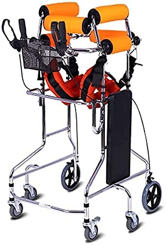 Walkers for The Elderly Walking e Brake 6 Wheels Rollator Walker Folding Mobility Walking Aid-Adjustable Height for Standing Stepping Foot Training (Color : Bule) (Yellow Woman) (Yellow Woman) von Generic