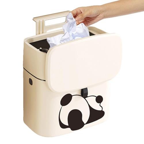 Wall Bin Bureau Tri Trottage Modern Wall Mourale Bout Murale 9L Table Mülleimer Deckel unter der Spüle, Küchenabfalleimer mit Abdeckung, Kompostkorb von Generic