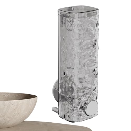 Wall Mount Dispenser | Glattes Finish aus Polycarbonat-Oberfläche | 450ml Saugflasche mit einfacher Presspumpe und undichtem Design | Duschwand Organizer für Bodywash -Conditioner und Seifengebrauch Wall Mount Dispenser | Glattes Finish aus Polycarbonat-Oberfläche | 450ml Saugflasche mit einfacher Presspumpe und undichtem Design | Duschwand Organizer für Bodywash -Conditioner und Seifengebrauch von Generic