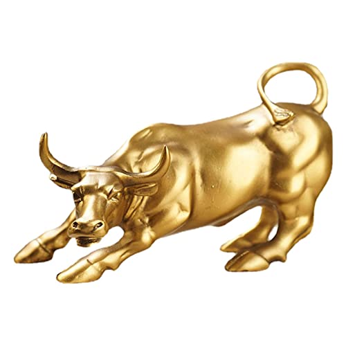 Wall Street Bull Statue | Kunstharz-Lade-Schreibtisch-Kunstdekoration | Börsenmarkt-Dekor für Schreibtische, Regale, Konferenzräume, Büros, Empfangstische von Generic