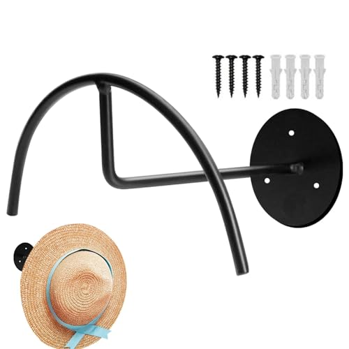 Wand-Hutständer – Metall-Huthalter, Wandmontierter Baseball-Mützenständer, Wand-Hutständer, Helmständer | Helm- Und Jackenständer Mit Modernem Design, Präsentationsständer Für Die Schlafzimmerdekorati von Generic