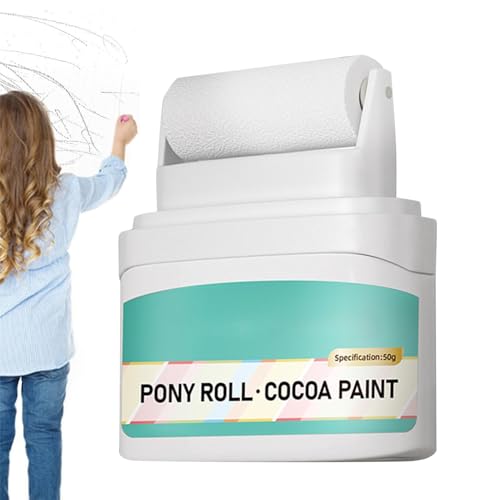 Wand-Rolllack-50g Rolllack für Wandrestauration, tragbare integrierte Farbrolle, schnell trocknende weiße Farbe, Wandfarbe auf Wasserbasis für von Generic