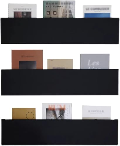 Wand-zeitschriftenständer Metall, Schwarzer Brouchure-Display-ständer Wandhalterung Buch-Organizer-Halter Für Schlafzimmer Wohnzimmer Showroom, Hohes 20cm Literatur-aktenregal, 1 Pack, W150cm x H20CM Wand-zeitschriftenständer Metall, Schwarzer Brouchure-Display-ständer Wandhalterung Buch-Organizer-Halter Für Schlafzimmer Wohnzimmer Showroom, Hohes 20cm Literatur-aktenregal, 1 Pack, W150cm x H20CM von Generic