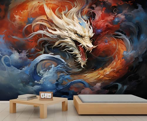 Wandbild Abstrakte Flammen Wasser Hintergrund Wandtapete Bunte Tapete Moderne Kunst Wandpapier für Schlafzimmer Wohnzimmer Raumdekoration Sofa TV Hintergrund Großes Wandgemälde Poster von Generic