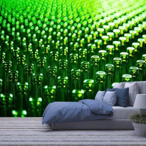 Wandbilder Fototapete - Bierglas 350(W) X256(H) Cm - Selbstklebende Tapete - 3D Schlafzimmer Wandaufkleber - 3D Wand Poster Bild Geschenk - Für Wohnzimmer Büro Schlafzimmer Ess-4141424 von Generic