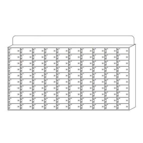 Wandboard Acryl Handy Schrank mit Schloss Weiß Schreibtisch Schrank für Handy Fett Design Größe 100 von Generic