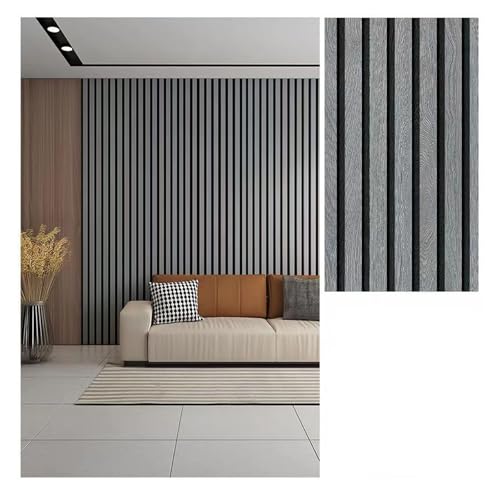 Wandfliesen in Holzoptik, selbstklebende Vinylplatten mit selbstklebender Rückseite für die Wanddekoration in Küche und Badezimmer, zum Abziehen und Aufkleben. Lead-Gray 3-meters*60cm von Generic