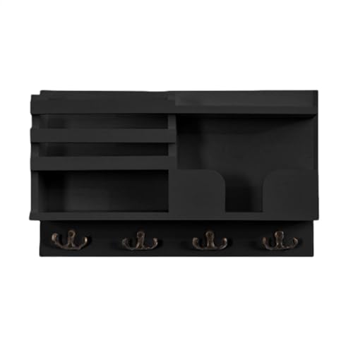 Wandgarderobe mit Ablage, Schlüsselbrett an der Wand, schwebende Regale aus Holz mit Haken | Schlüsselbrett im Landhausstil mit Ablage, Wandorganizer mit rustikalem für Wandgarderobe mit Ablage, Schlüsselbrett an der Wand, schwebende Regale aus Holz mit Haken | Schlüsselbrett im Landhausstil mit Ablage, Wandorganizer mit rustikalem für von Generic