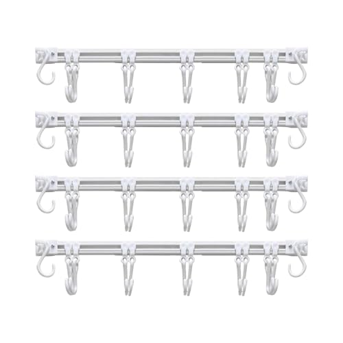 Wandhalterung für Topf, Pfanne, Küchenutensilienhalter mit S-Haken, ohne Bohren, mit Haken, Utensilien-Hängeregal, Heimaufbewahrung, Organizer, Zubehör für Kictchen, Badezimmer und Schlafzimmer Wandhalterung für Topf, Pfanne, Küchenutensilienhalter mit S-Haken, ohne Bohren, mit Haken, Utensilien-Hängeregal, Heimaufbewahrung, Organizer, Zubehör für Kictchen, Badezimmer und Schlafzimmer von Generic