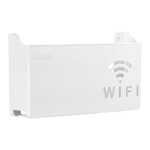 Wandhalterung für WLAN-Router – Aufbewahrungsbox für Router, Boxen für Heimrouter ohne Bohren | Rackhalterung für WLAN-Router aus ABS mit Aufbewahrungsbox, Rack von von Generic