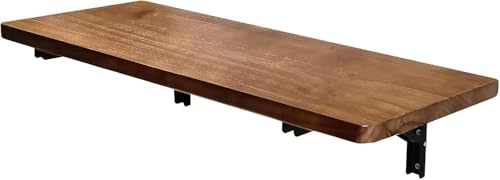 Wandklapptisch Wandtisch klappbar Wandtisch Schreibtisch Tisch Holz braun klein lang schmal platzsparend hängend Arbeitsfläche Küche Esstisch of(Color:60x40 cm) von Generic