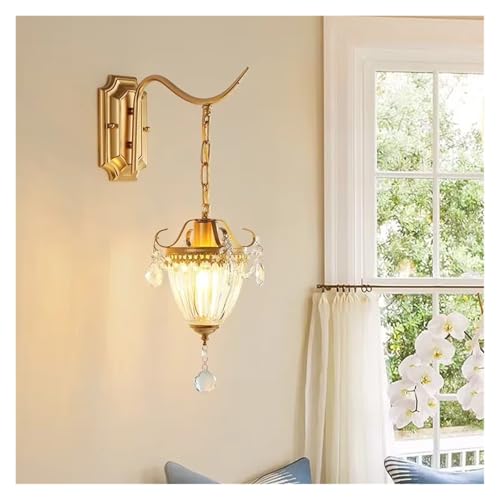 Wandlampen, Malerei Wandlamfür Wohnzimmer Schlafzimmer Luxus Kristallkrwandleuchten Home Dekoled-Beleuchtuleuchte/Eine Farbe/58 cm von Generic