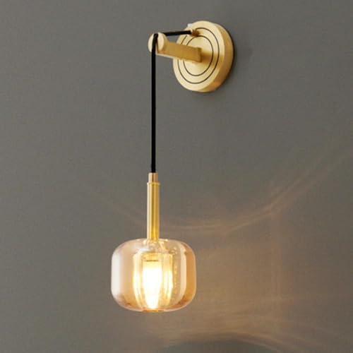 Wandlampen, Modernemalistische Kristall Kleine Wandleuchte Nordische Kreativität Messinachttisch Wandleuchte Mid Century Hängende Linie Einzelkopf Wandlambadezimmer Schminklaminnenbeleuchtufür Wohnzim von Generic