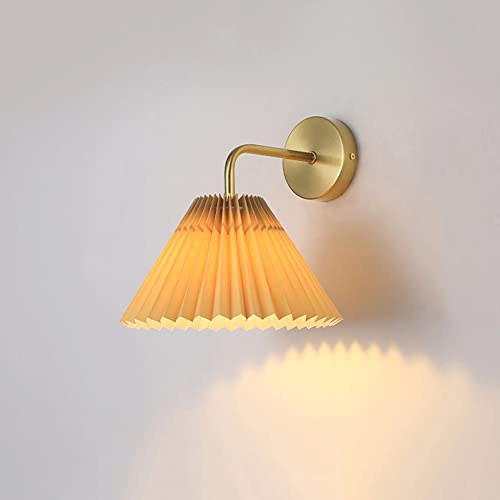 Wandlampen, Stoff-Wandleuchte Mit Leselicht – Moderner Plissierter Textilschirmd Metallhalterung, Nachttisch-Wandlamfür Schlafzimmer, Wohnzimmer, Kopfteil- Oder Nachttischbeleuchtung/Aprikose/a Wandlampen, Stoff-Wandleuchte Mit Leselicht – Moderner Plissierter Textilschirmd Metallhalterung, Nachttisch-Wandlamfür Schlafzimmer, Wohnzimmer, Kopfteil- Oder Nachttischbeleuchtung/Aprikose/a von Generic