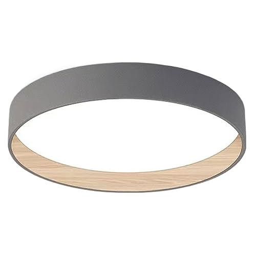 Wandleuchten, Ultradünne Runde Deckenlampe, Deckenleuchte Für Dieterputzmontage Für Küched Schlafzimmer, Deckenbeleuchtung, Maserungsdesign/Natürlich/50 cm von Generic