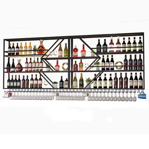 Wandmontierte Weinregale Hängendes Weinregal Wandmontiertes Weinlagerregal Weinregal Wandmontierte schwebende Barregale mit Weinglashalter, hängend mit LED-Licht mit Weinglashalter (Nboir Wandmontierte Weinregale Hängendes Weinregal Wandmontiertes Weinlagerregal Weinregal Wandmontierte schwebende Barregale mit Weinglashalter, hängend mit LED-Licht mit Weinglashalter (Nboir von Generic