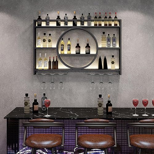 Wandmontierte Weinregale und Regale für Bars zu Hause, platzsparende Vitrinen für Wohnzimmer, Büro und den Außenbereich Wandmontierte Weinregale und Regale für Bars zu Hause, platzsparende Vitrinen für Wohnzimmer, Büro und den Außenbereich von Generic