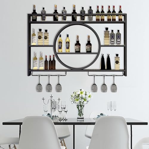 Wandmontierter Bar-Vitrine, elegantes Regal für Weinregale und Likörflaschen, Souvenirs zu Hause und Organisation von Pint-Gläsern von Generic