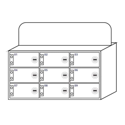 Wandmontierter Handy-Aufbewahrungsschrank Aus Acryl Mit Schloss. Weiße Handy-Aufbewahrungsbox Für Den Schreibtisch. Organisieren Und Sichern Sie Ihre Telefone. Verdicktes Design Für Langlebigkeit./Whi von Generic