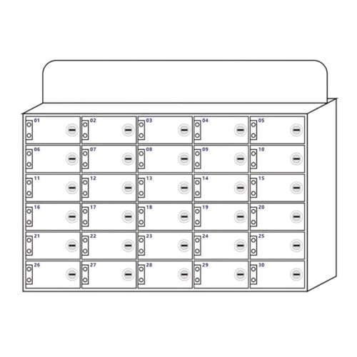 Wandmontierter Handy-Aufbewahrungsschrank Aus Acryl Mit Schloss. Weiße Handy-Aufbewahrungsbox Für Den Schreibtisch. Organisieren Und Sichern Sie Ihre Telefone. Verdicktes Design Für Langlebigkeit./Whi von Generic