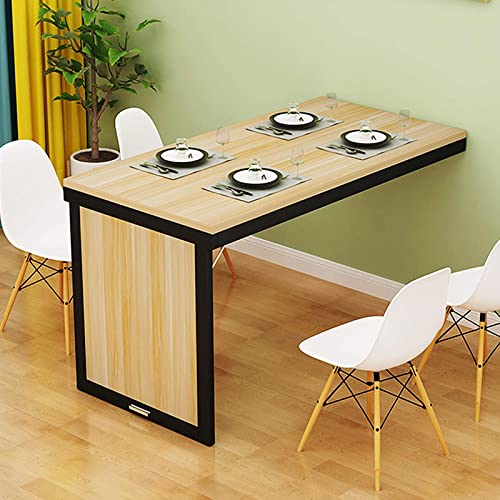 Wandmontierter Tisch, Wandmontierter Klapptisch, zusammenklappbare, platzsparende umwandelbare Werkbank, MDF-Multifunktions-Drop-Leaf-Wäscheklapptisch, Esstisch, schwimmender Schreibtisch, C von Generic