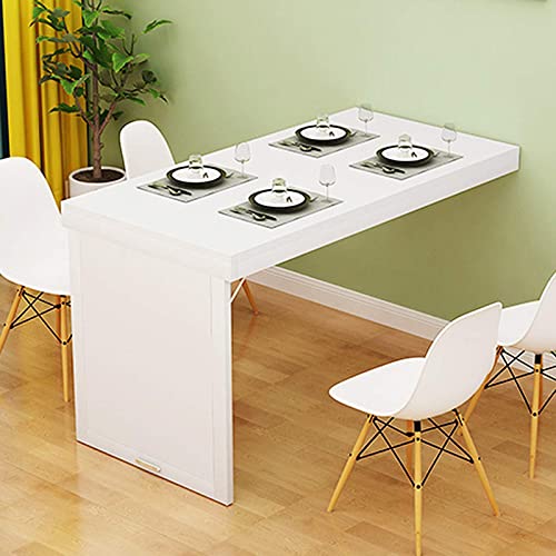 Wandmontierter Tisch, Wandmontierter Klapptisch, zusammenklappbare, platzsparende umwandelbare Werkbank, MDF-Multifunktions-Drop-Leaf-Wäscheklapptisch, Esstisch, schwimmender Schreibtisch, C von Generic