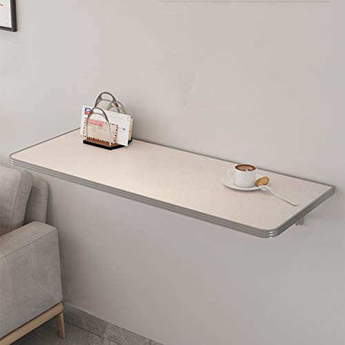 Wandmontierter Tisch, zusammenklappbar, wandmontierter Drop-Leaf-Tisch, quadratischer Klapptisch, wandmontierter Tisch, zusammenklappbar, klappbarer Holztisch, stabile, robuste Konstruktion, von Generic