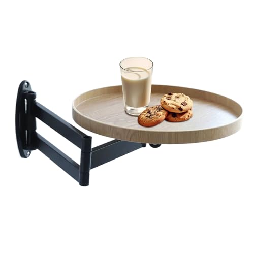Wandmontierter Tisch, zusammenklappbarer runder Tisch, einziehbarer schwimmender Schreibtisch, zusammenklappbarer Wandständer für Wohnzimmer, Schlafzimmer, Arbeitszimmer Wandmontierter Tisch, zusammenklappbarer runder Tisch, einziehbarer schwimmender Schreibtisch, zusammenklappbarer Wandständer für Wohnzimmer, Schlafzimmer, Arbeitszimmer von Generic